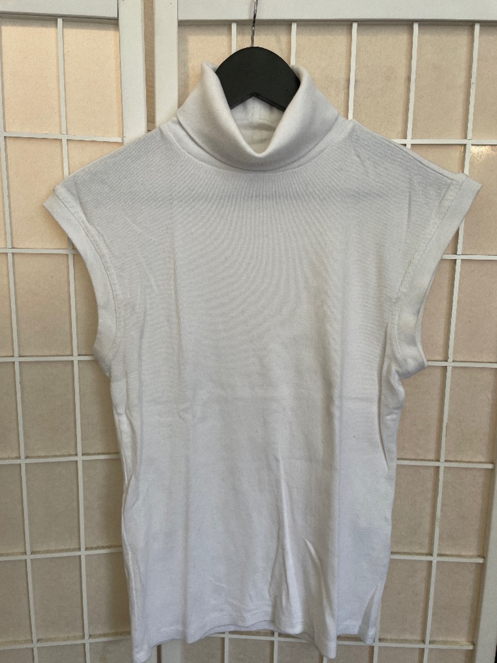 Banana Republic Sleeveless Turtle Neck White Medium